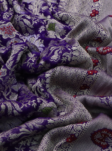 Blue Banarasi Georgette Saree