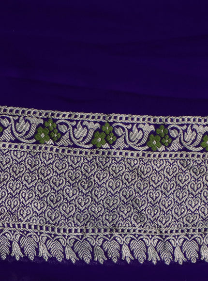 Blue Banarasi Georgette Saree