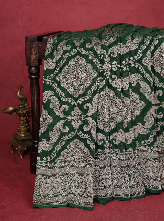 Green Banarasi Georgette Saree