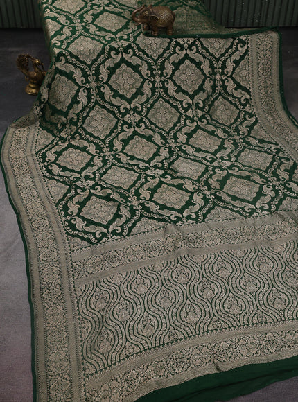 Green Banarasi Georgette Saree