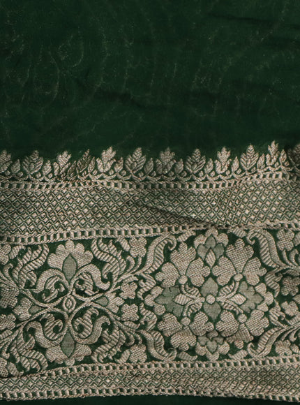 Green Banarasi Georgette Saree