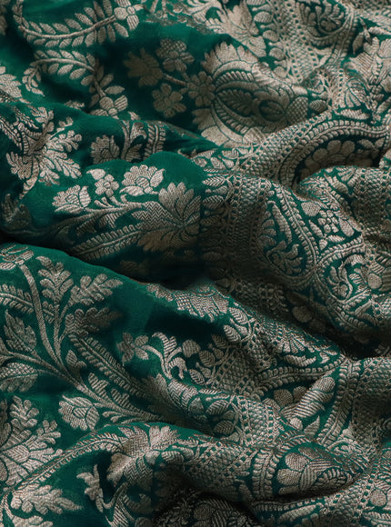 Teal Green Banarasi Georgette Saree