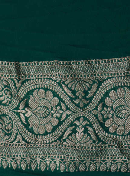 Teal Green Banarasi Georgette Saree