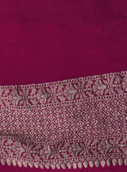 Hot Pink Banarasi Georgette Saree