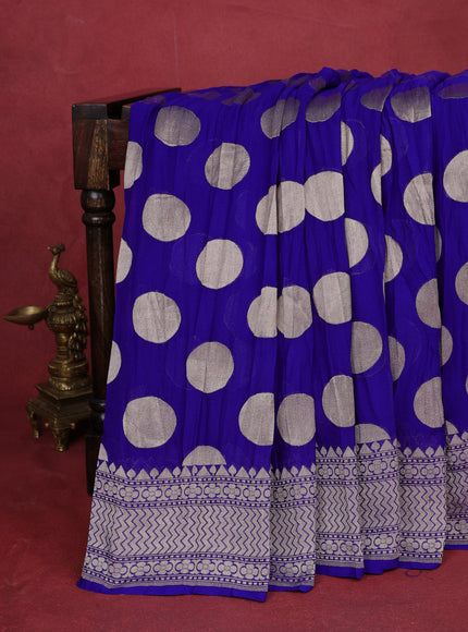 Blue Banarasi Georgette Saree