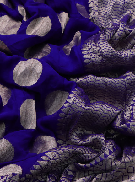 Blue Banarasi Georgette Saree