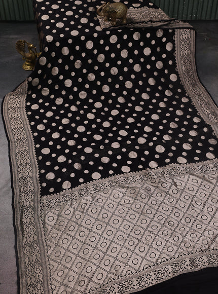 Black Banarasi Georgette Saree
