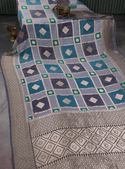 Grey Banarasi Georgette Saree