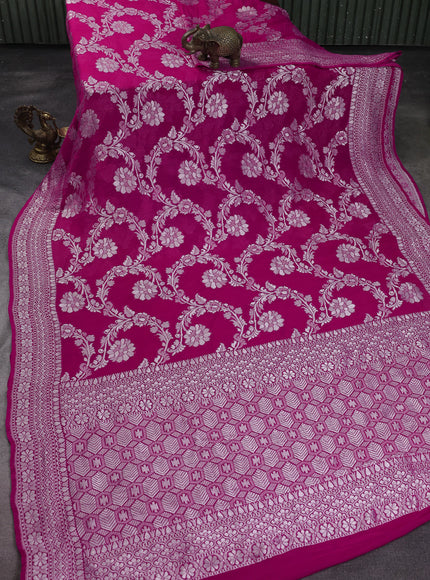 Pink Banarasi Georgette Saree