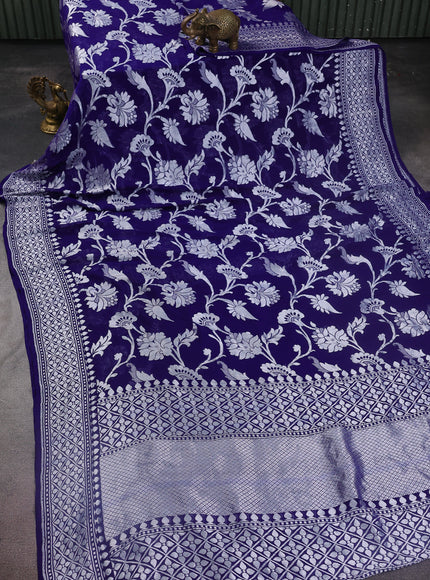 Blue Banarasi Georgette Saree