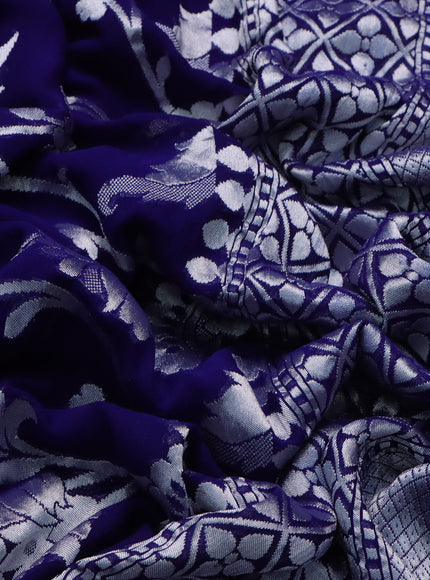 Blue Banarasi Georgette Saree