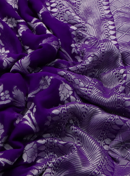 Violet Banarasi Georgette Saree