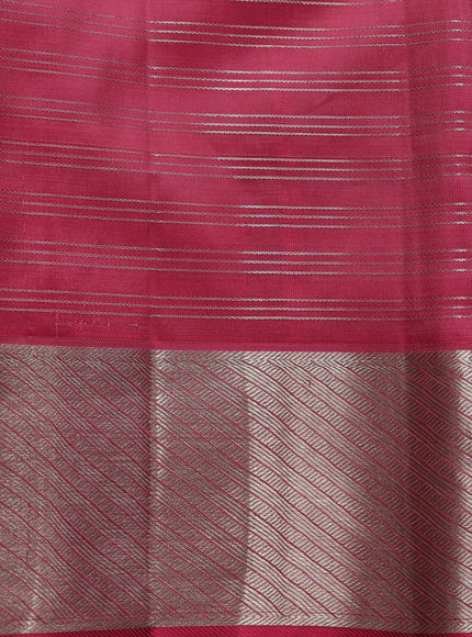 Peach Pink Pure Kanchipuram Silk Saree