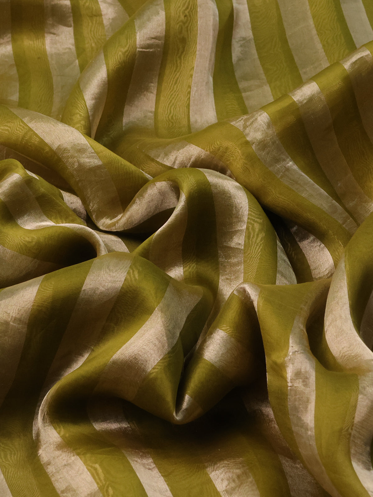 Mehendi Green-Tissue Organza Saree