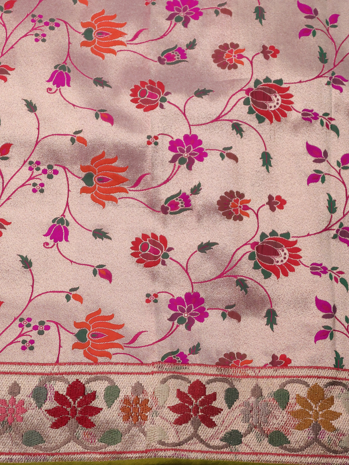 Mehendi Green-Tissue Organza Saree