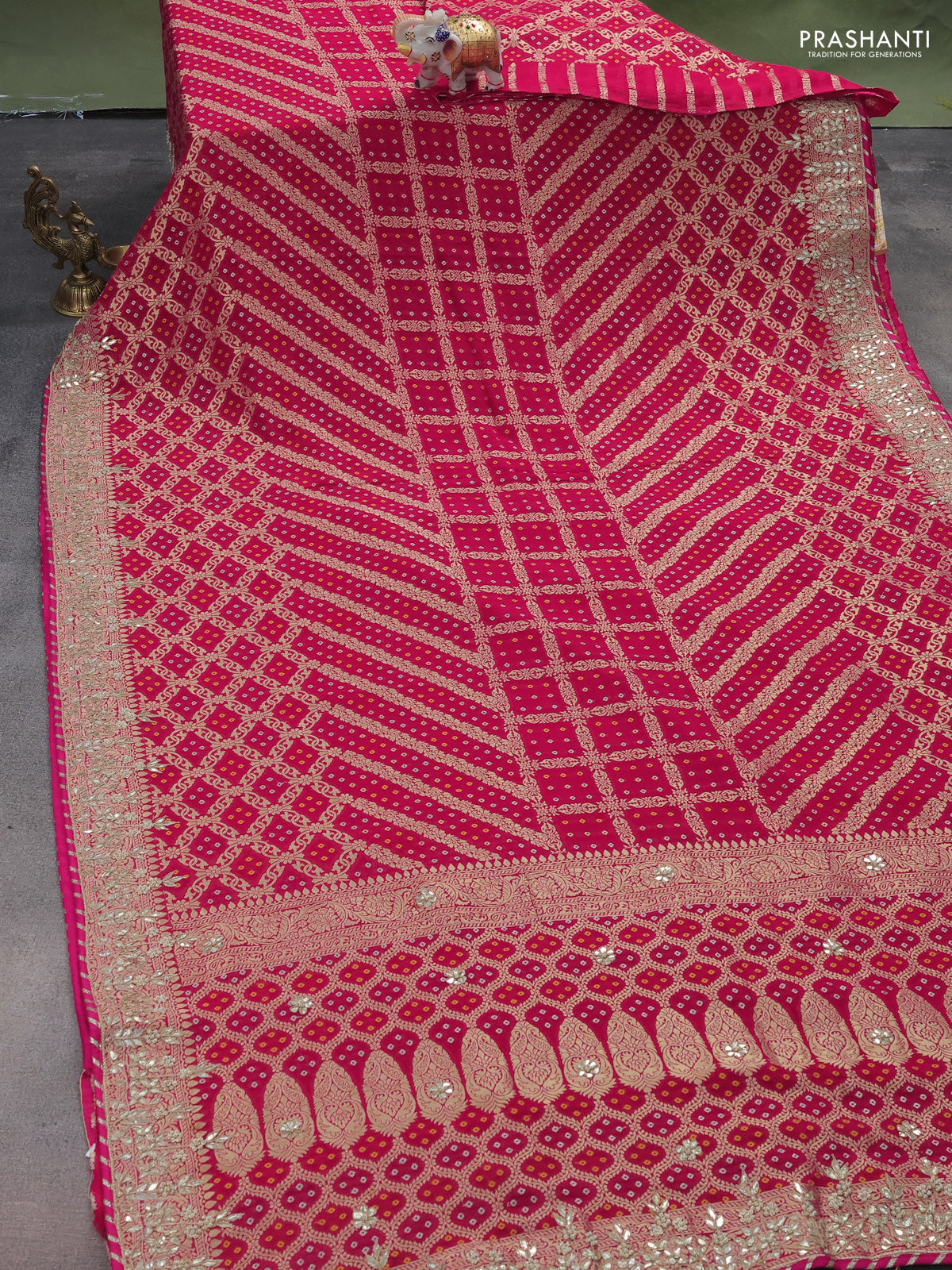 Pink Banarasi Georgette Saree