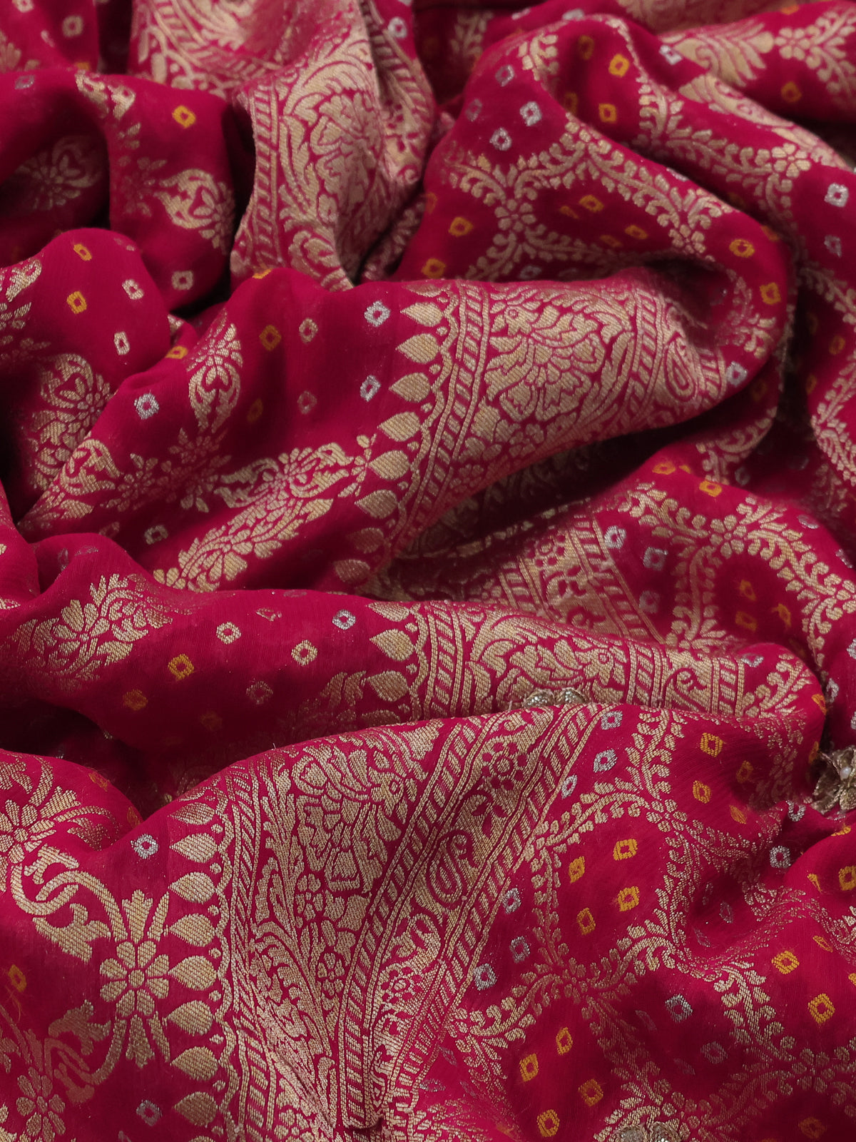 Pink Banarasi Georgette Saree