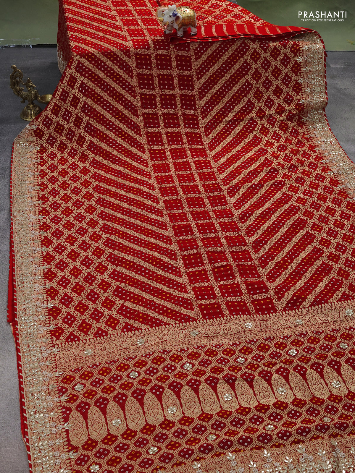 Red Banarasi Georgette Saree