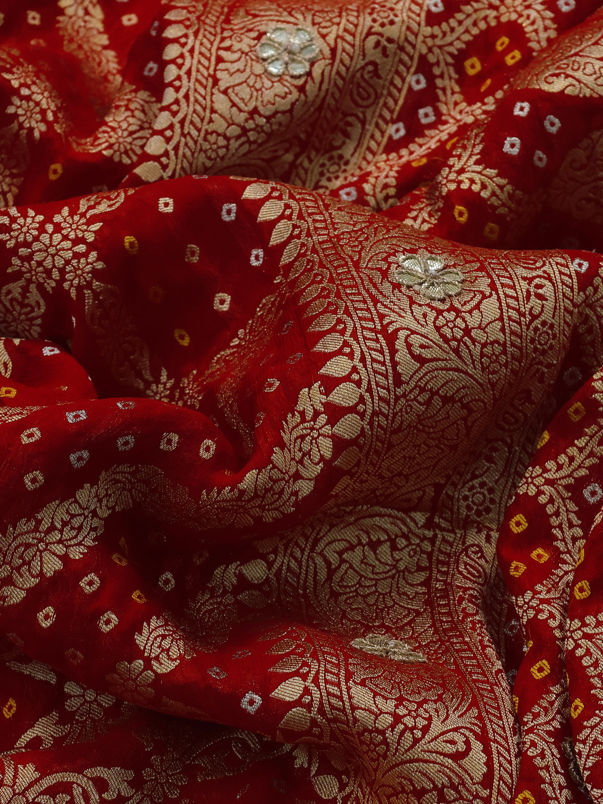 Red Banarasi Georgette Saree