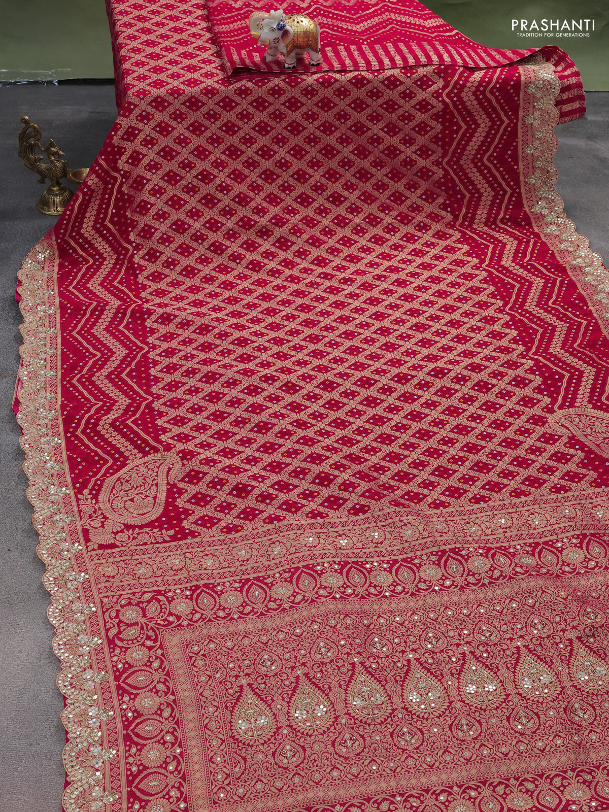 Pink Banarasi Georgette Saree