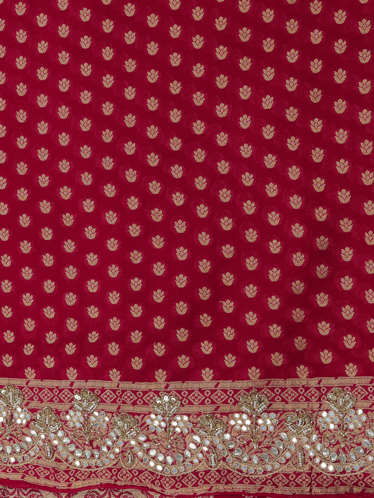 Pink Banarasi Georgette Saree