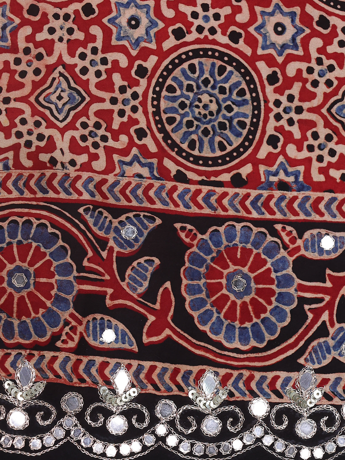 Maroon-Black Modal Silk Saree