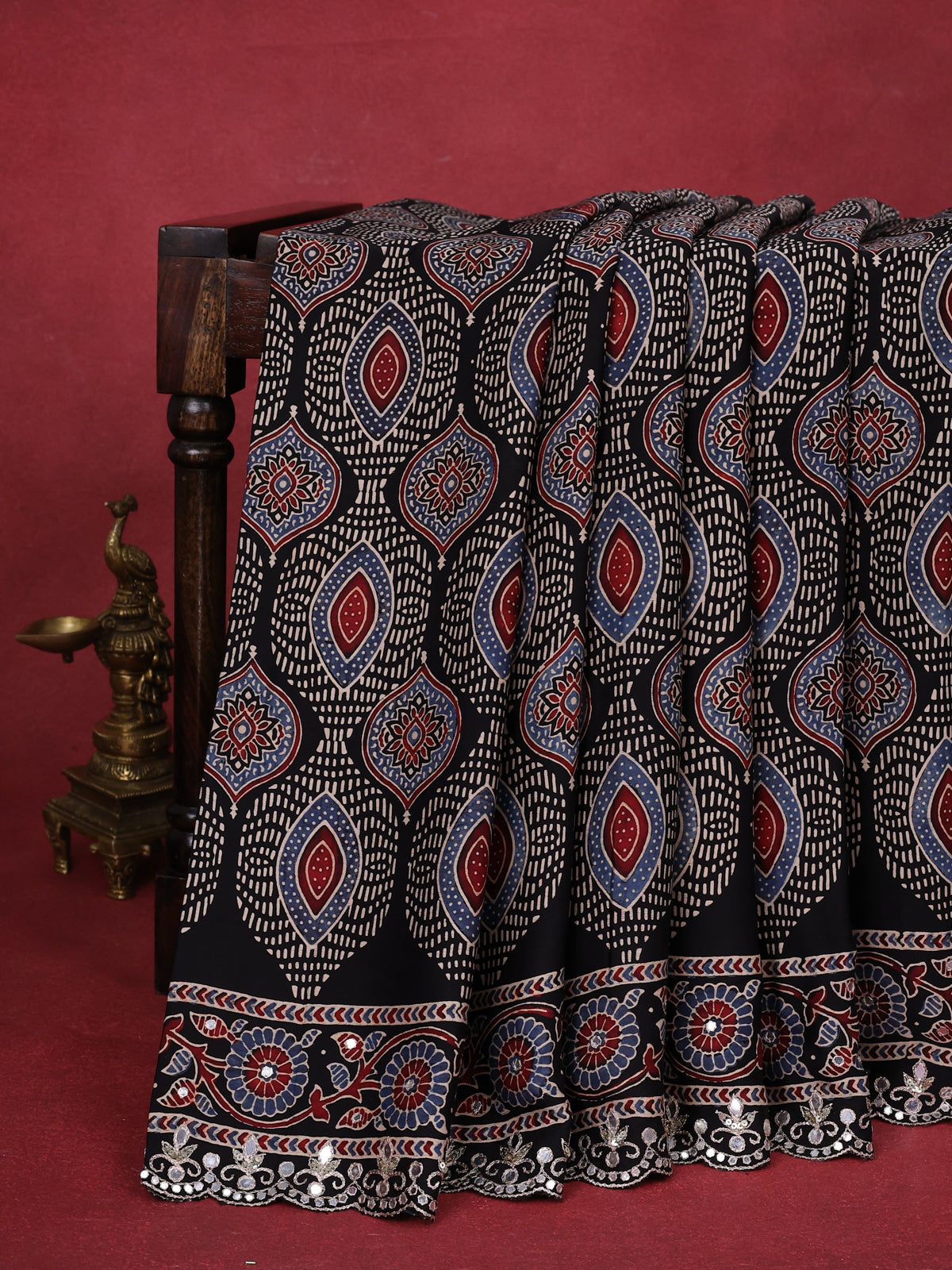 Black Modal Silk Saree