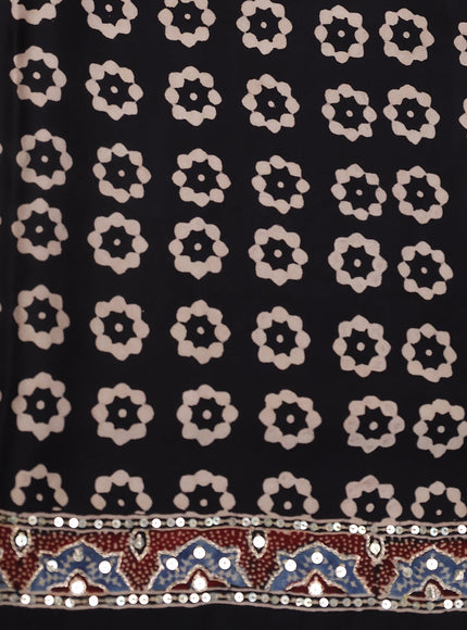 Blue-Black Modal Silk Saree