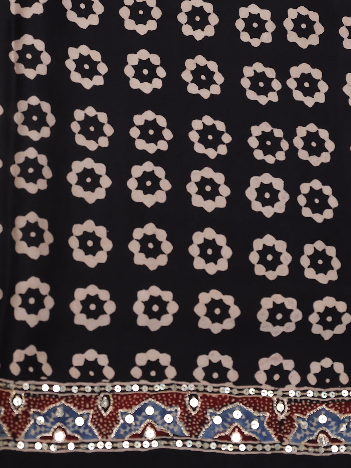 Blue-Black Modal Silk Saree