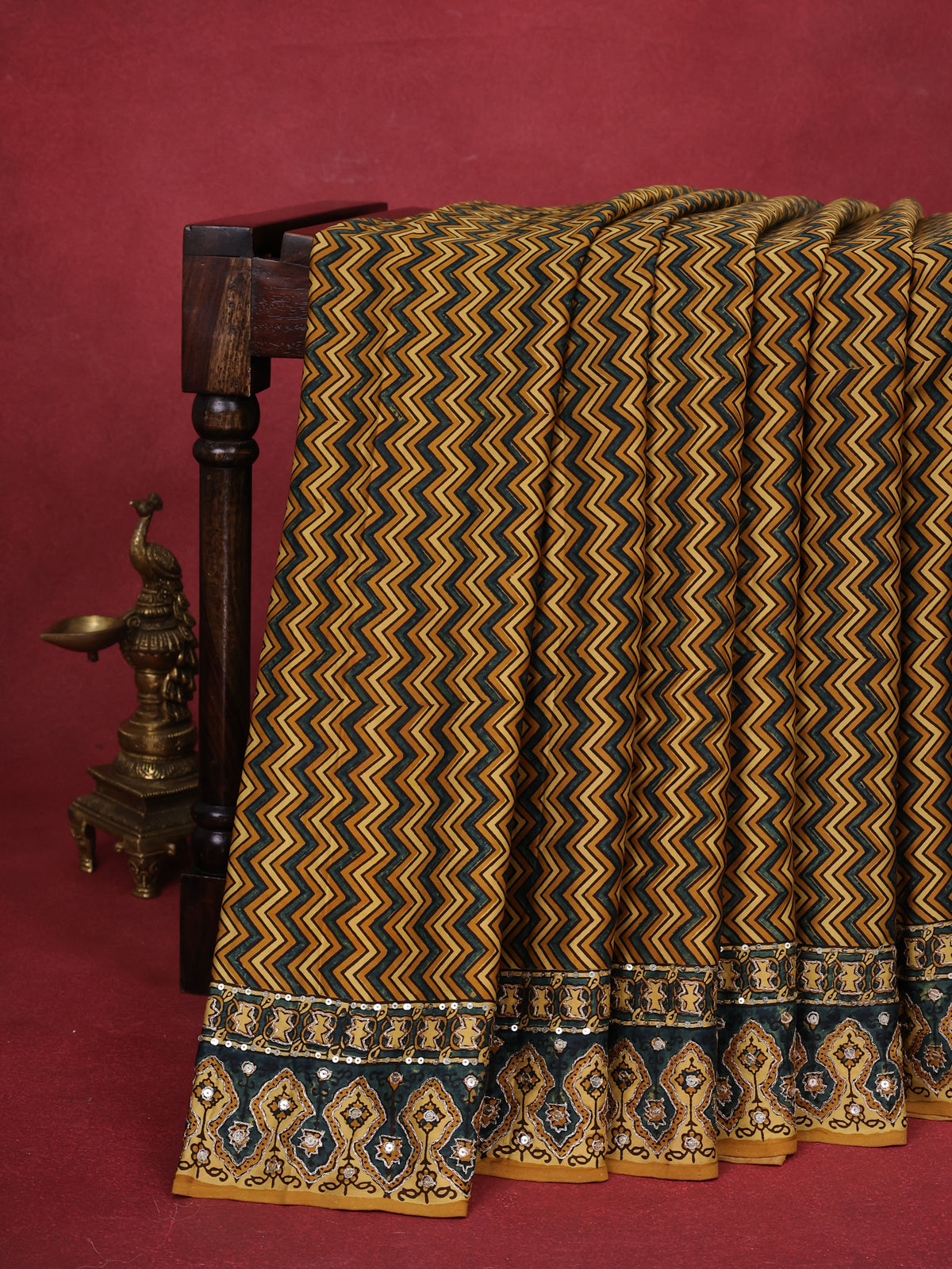 Mustard Yellow Modal Silk Saree