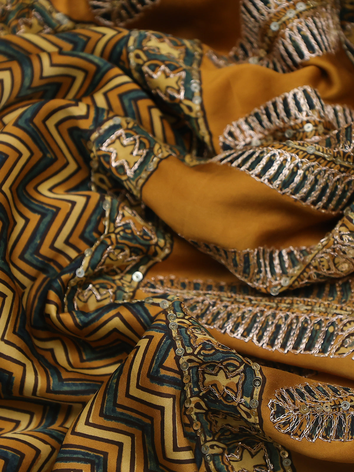 Mustard Yellow Modal Silk Saree