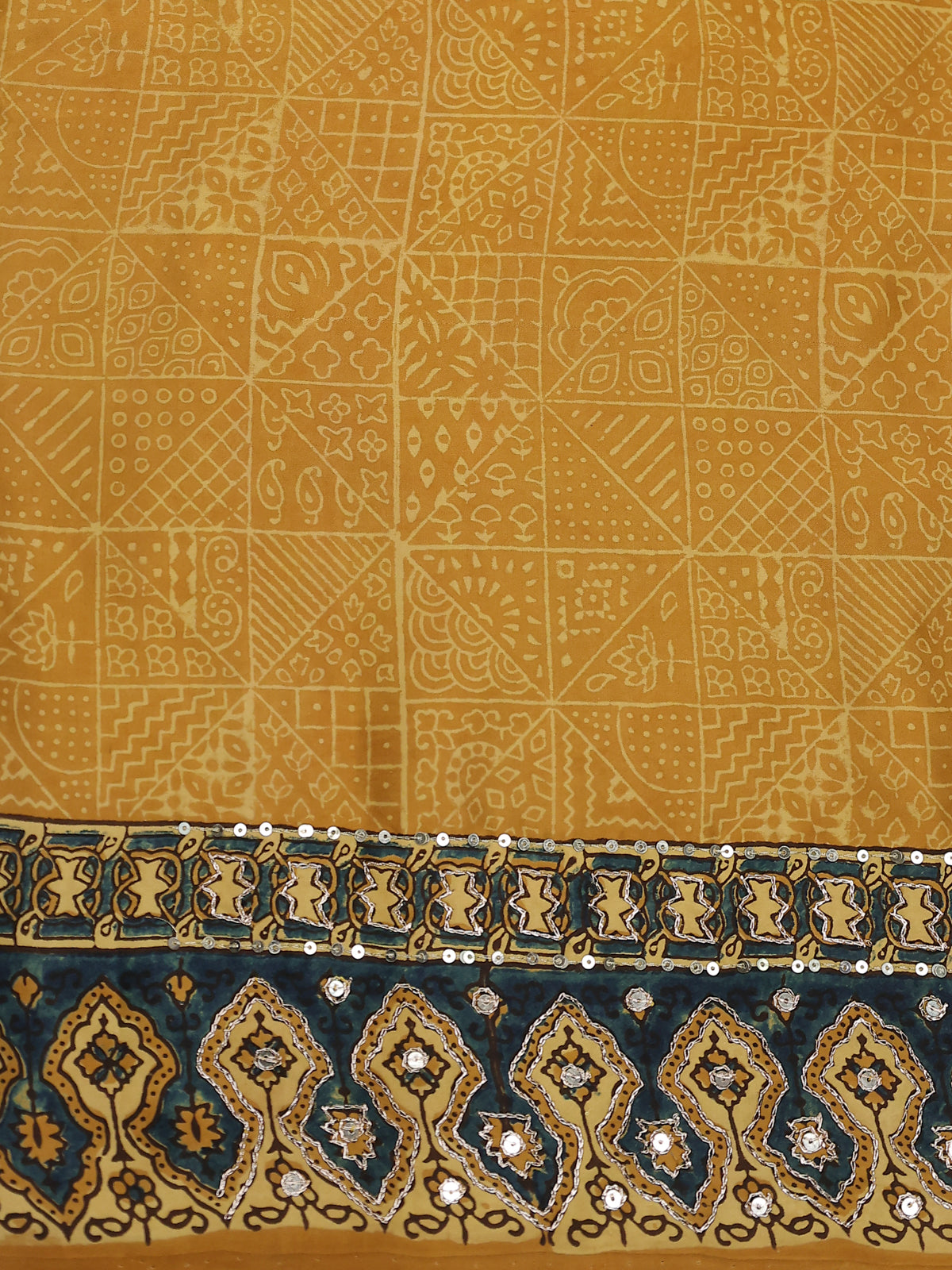 Mustard Yellow Modal Silk Saree