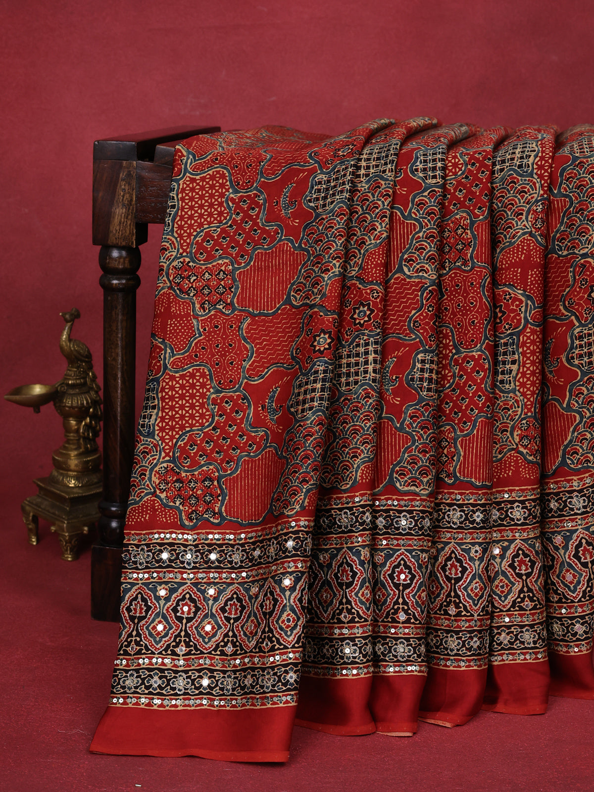 Maroon Modal Silk Saree