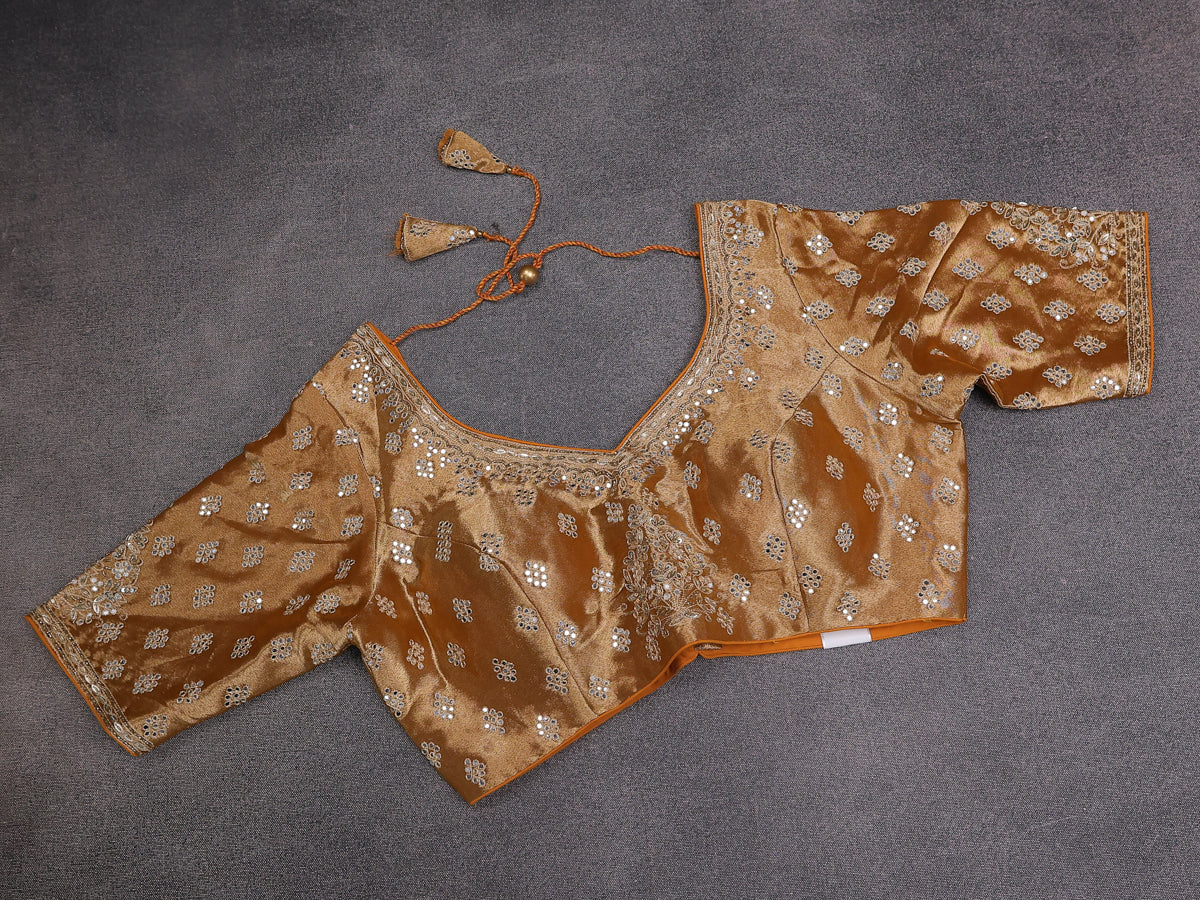 Mustard Yellow Banarasi Silk Saree With Embroidery Readymade Blouse