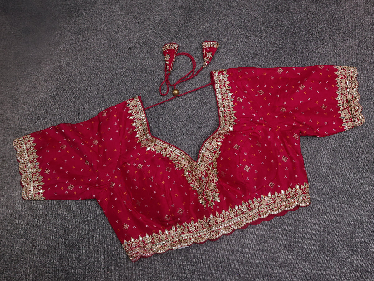 Beige-Pink Tissue Saree With Applique Work With Embroidery Readymade Blouse