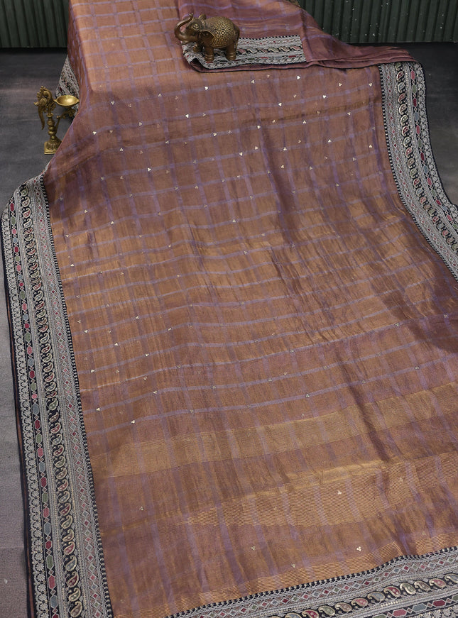 Mild Purple Tissue Silk Saree