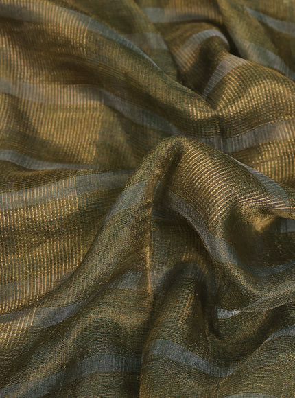 Sap Green Tissue Silk Saree