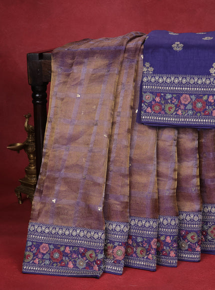 Blue Tissue Silk Saree