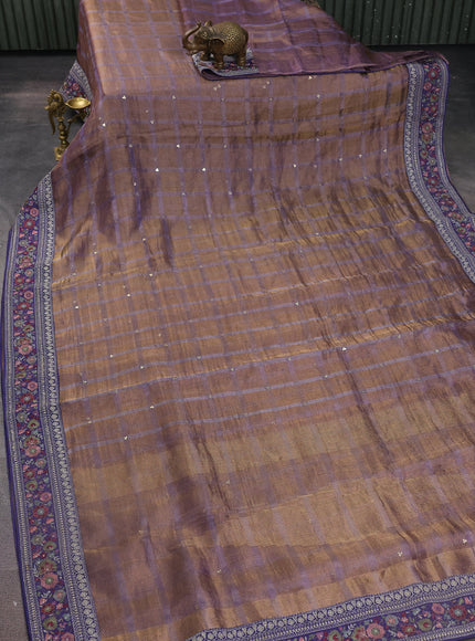 Blue Tissue Silk Saree