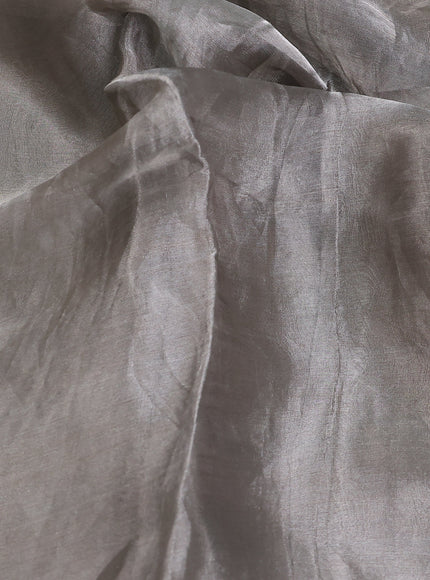 Grey Tissue Silk Saree
