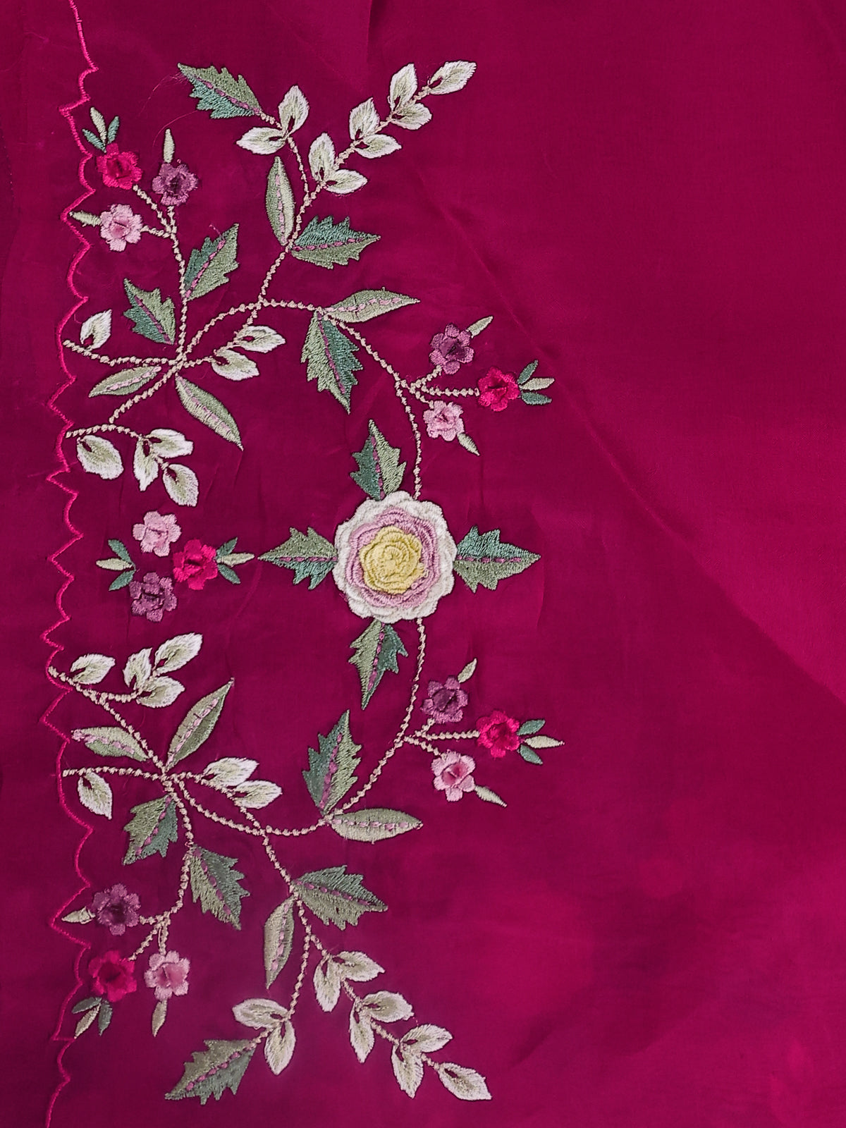 Pink Organza Silk Saree