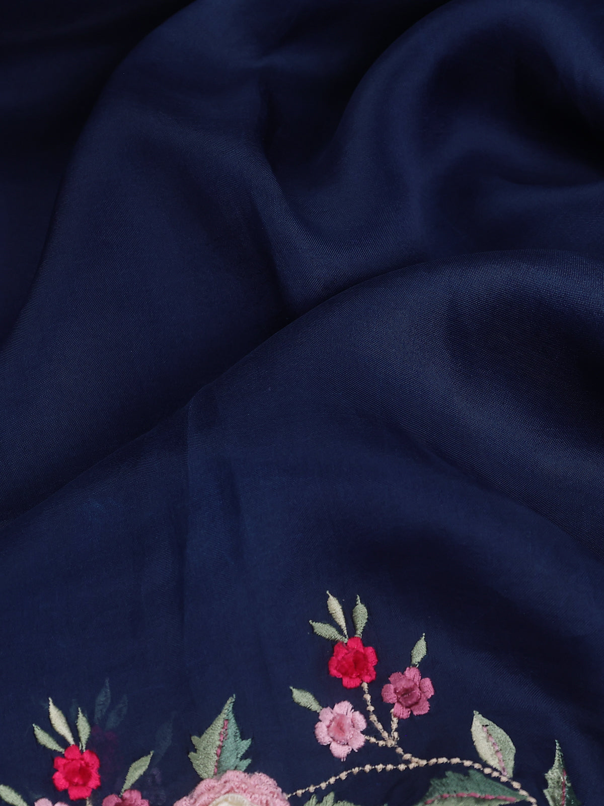 Peacock Blue Organza Silk Saree