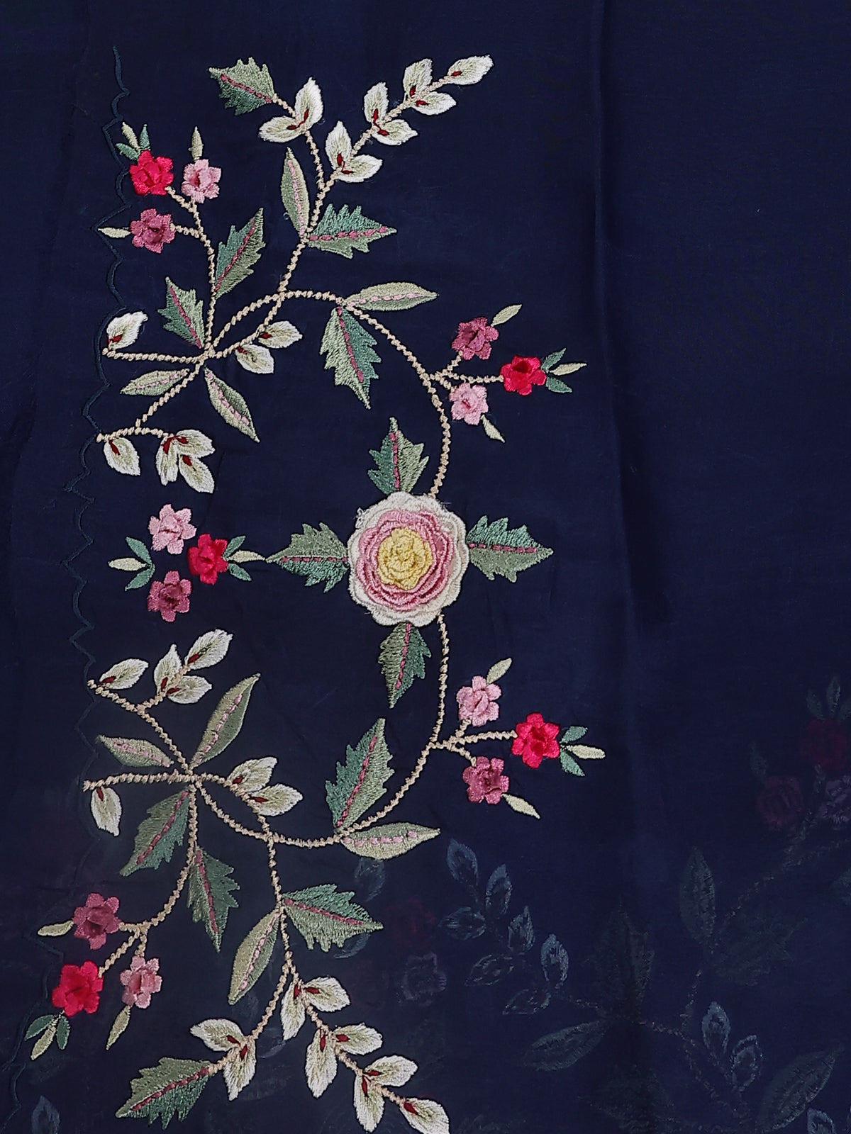 Peacock Blue Organza Silk Saree