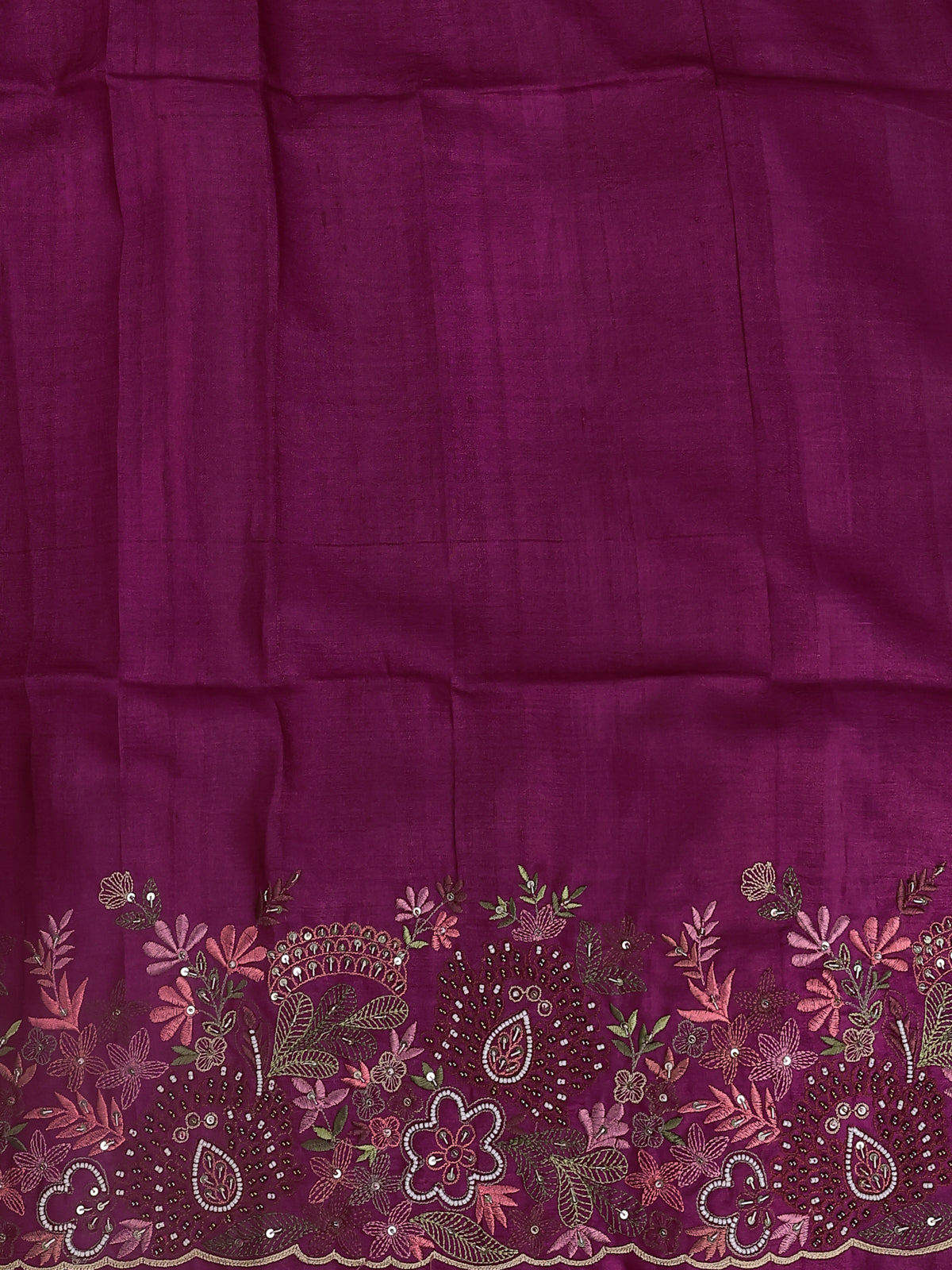 Magenta Pink Organza Silk Saree