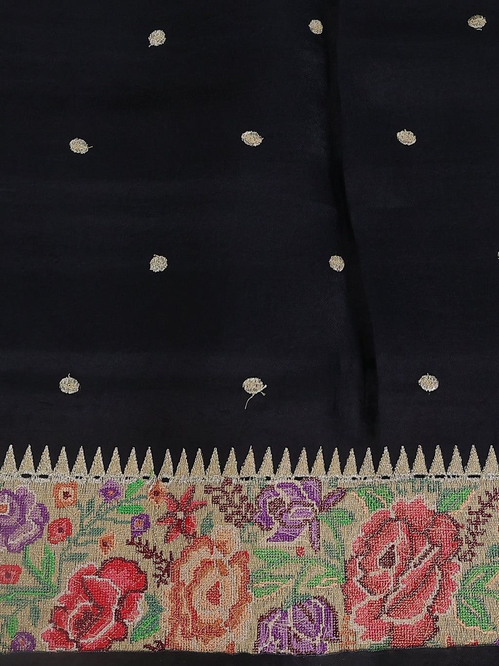 Black Organza Silk Saree