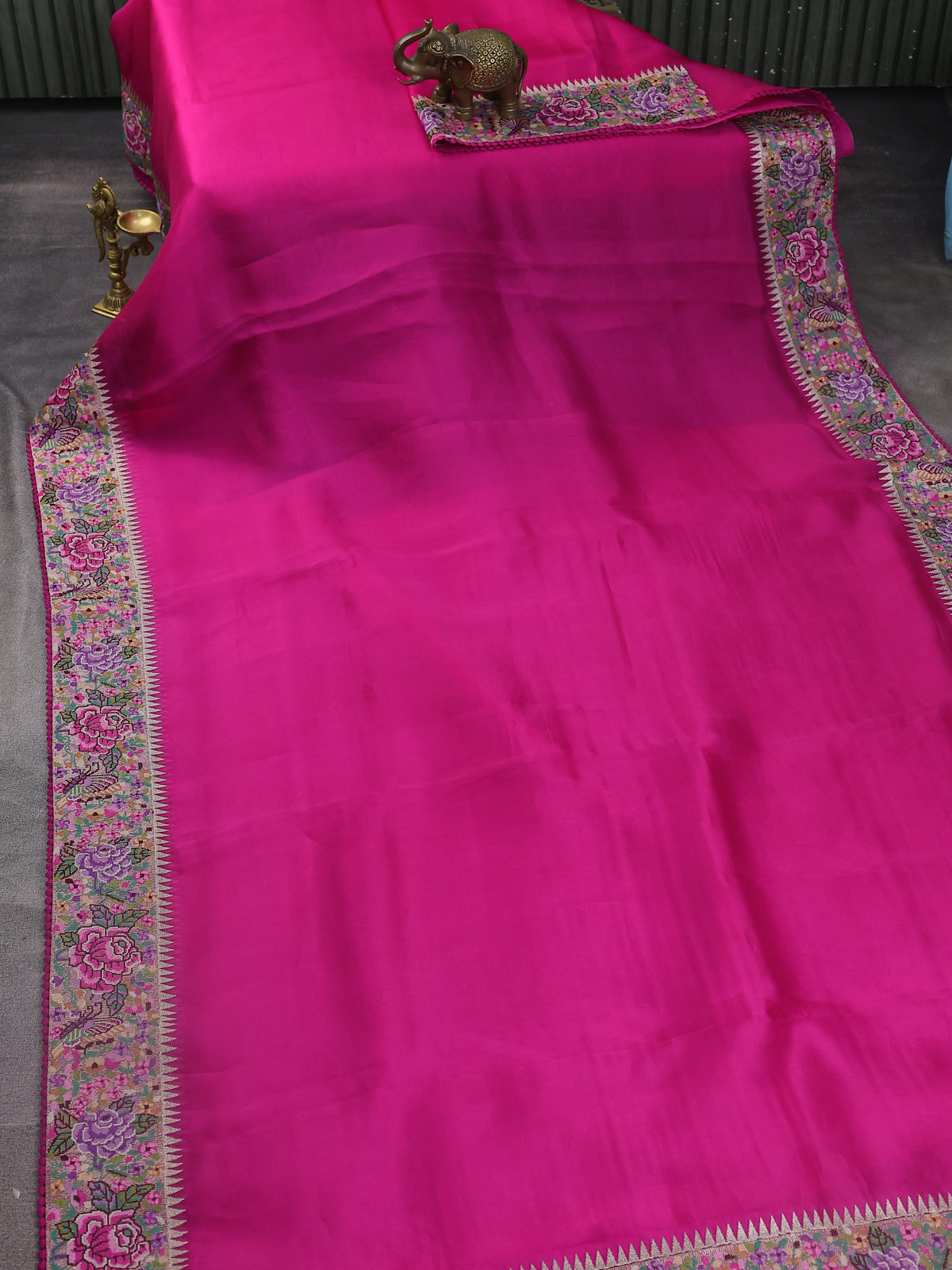 Pink Organza Silk Saree