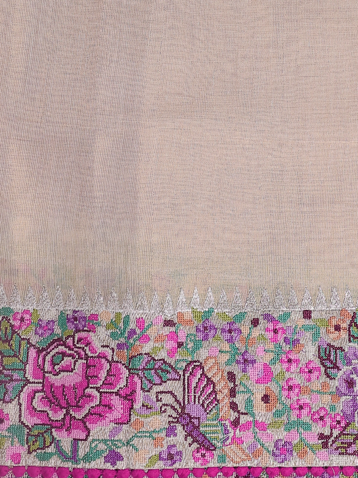 Pink Organza Silk Saree