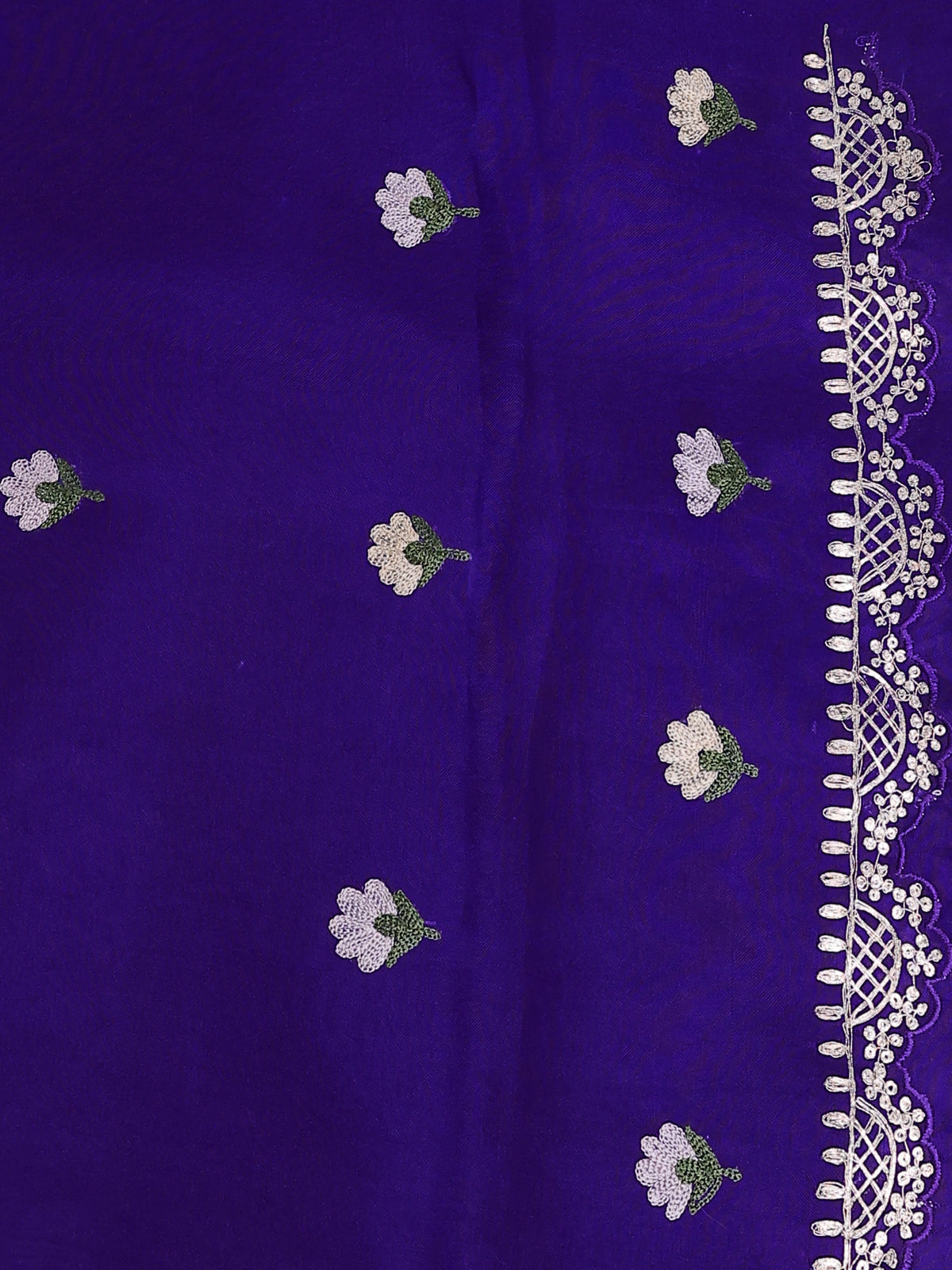 Violet Organza Silk Saree