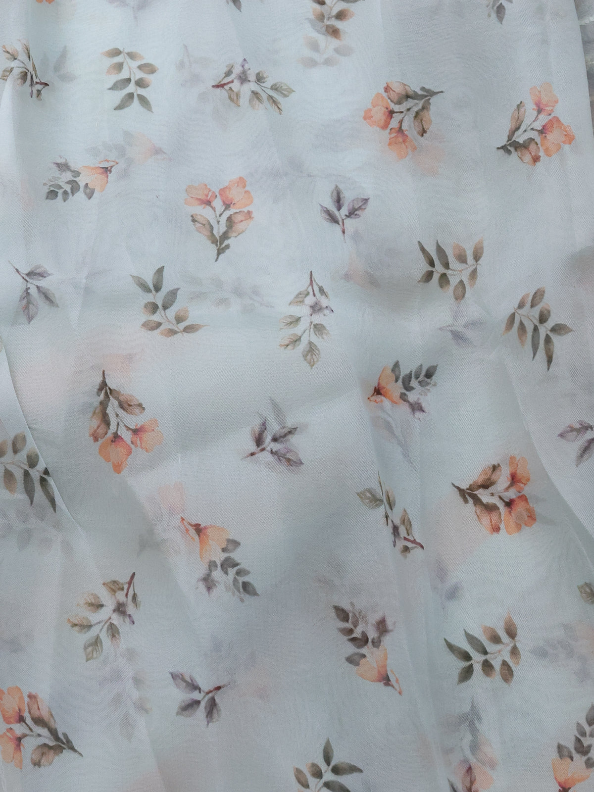 Pastel Blue Organza Silk Saree