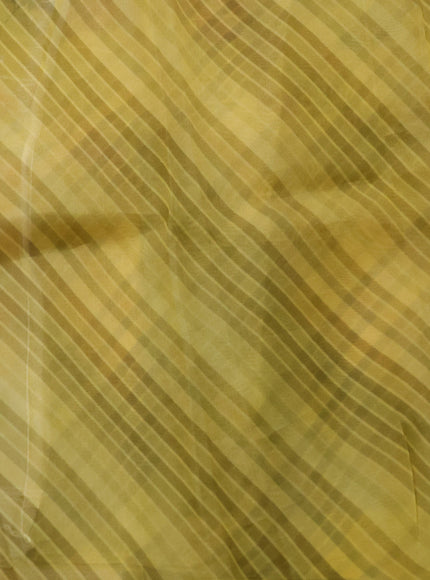 Yellow Organza Silk Saree